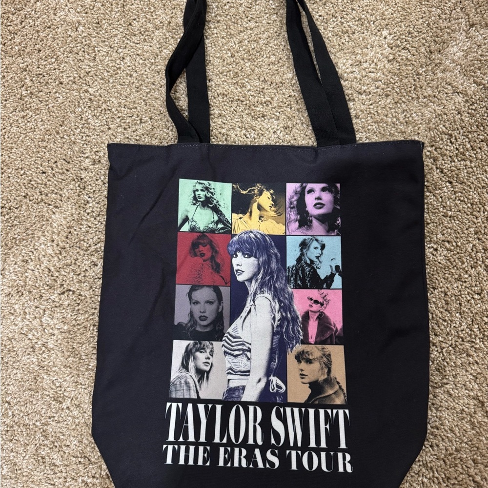 NWOT Official Taylor Swift The Eras Tour Black Tote Bag